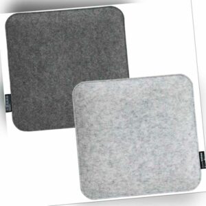 Stuhlkissen Filz 2er Set Soft viereckig Grau 35x35cm