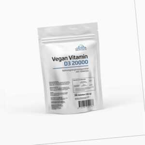 240 Tabletten Vitamin D3 20.000 I.E. Hochdosiert mit 20000 IE IU D vegan