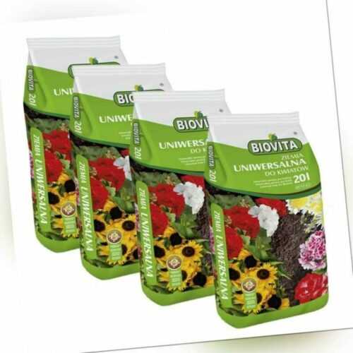 Blumenerde Universalerde Erde Pflanzerde Blumen 4 Säcke Universal-Blumenerde 80L