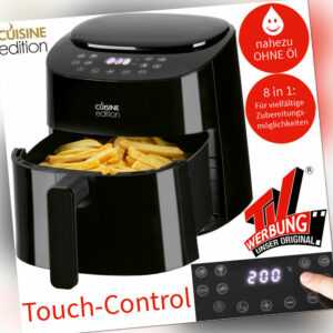 Digitale Heißluft Fritteuse Display 4,5 Liter Timer Friteuse 8in1 Touch-Control