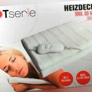 Elektrische Heizdecke Wärmedecke 150 x 80 cm Wärmeunterbett 60 Watt NEU