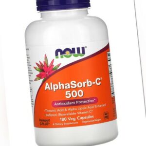 Now Foods AlphaSorb-C 500, 180 pflanzliche Kapseln