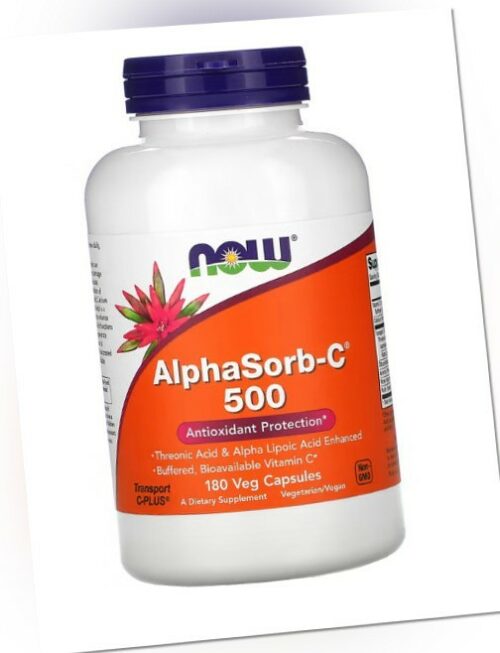 Now Foods AlphaSorb-C 500, 180 pflanzliche Kapseln