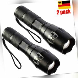2 Stück Notfälle LED Taschenlampe Super Hell 999000000LM Wiederaufladbar Fackel
