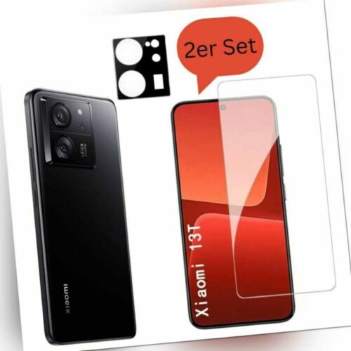 2in1 Xiaomi 13T / 13T Pro Panzerfolie + Kameraschutz Displayschutz Kameraglas