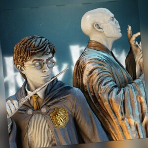 HARRY POTTER & VOLDEMORT ( DIORAMA ), HARRY POTTER, 1/4-1/24, FIGUR, FAN ART, 3D