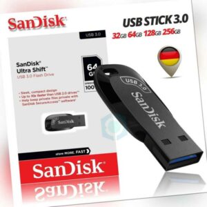 SanDisk USB Stick Ultra Shift 3.0 32GB 64GB 128GB 256GB Speicher Flash Drive