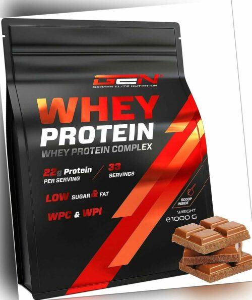 Whey Protein Complex - 1000g WPI + WPC Mix - Low Fat / Low Sugar Schoko