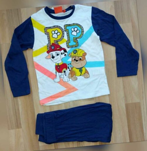 Schlafanzug PAW Patrol Jungen Pyjama Nachtwäsche Baumwolle Blau, Hellblau