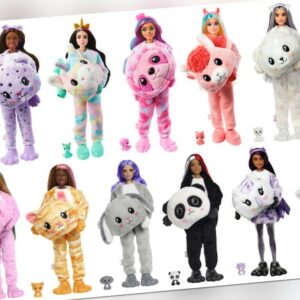 Barbie Cutie Reveal Puppen verschiedene Plüschkostüme 10 Überraschungen Haustier