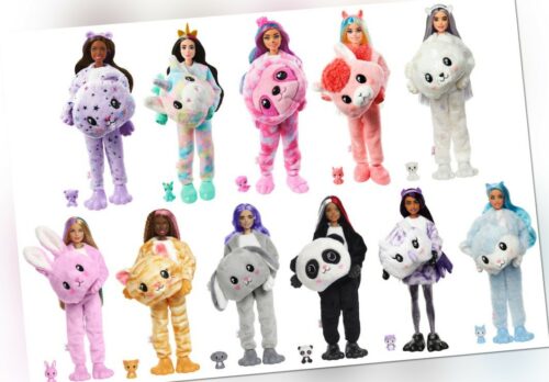 Barbie Cutie Reveal Puppen verschiedene Plüschkostüme 10 Überraschungen Haustier