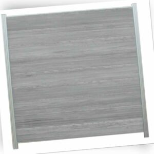 WPC Zaun Sichtschutzzaun System Steckzaun Paneele grau anthrazit mix 180x183 cm