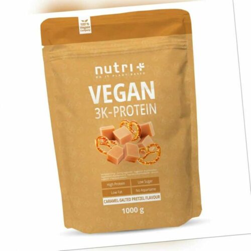 Veganes Proteinpulver 1000g - laktosefreier Eiweißshake Protein Pulver Vegan 1kg