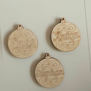 Weihnachtsgeschenk Personalisiert Name 1Kugel aus Holz Geschenkidee