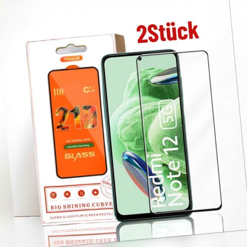 Xiaomi Redmi Note 12  12 4G 5G Displayschutz Panzerfolie Full Cover Premium Glas