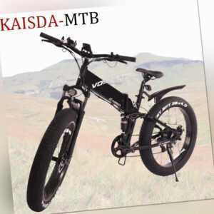 KAISDA E Bike Mountainbike 500W Elektrofahrrad 26 Zoll eBike Fatbike Pedelec MTB