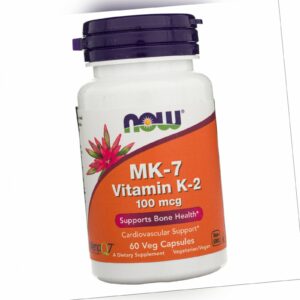 NOW FOODS Vitamin K2 MK7 100 mcg 60 Kapseln