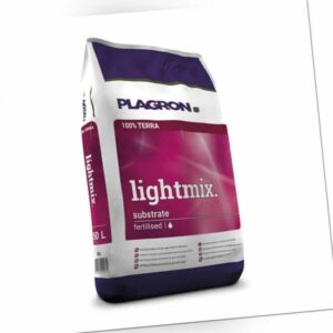 Plagron Light Mix 50 Liter Erde + Perlite, leicht gedüngte Pflanzerde Blumenerde
