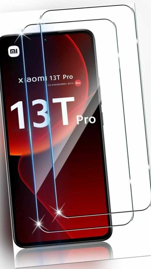 2X Schutzglas Glasfolie für Xiaomi 13T / 13T Pro 5G Display Panzerfolie Full 9H