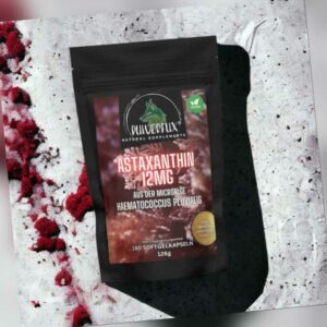 Astaxanthin 12mg 180 Softgel Kapseln Vegan ohne Zusatz- oder Füllstoffe