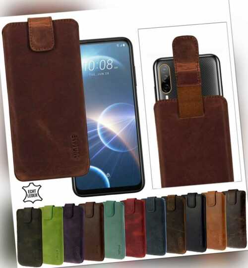 Hülle für HTC Desire 22 Pro 5G Tasche Schutz Cover Leder Case mit Rückzuglasche