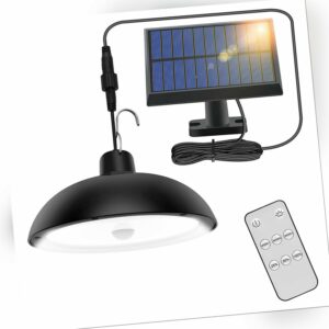 Solarlampen mit Fernbedienung Solarpanel Pendeleuchte Außen IP65 Wasserdicht