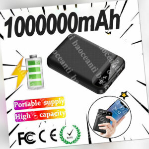 1000000mAh Powerbank Externer Batterie Ladegerät ZusatzAkku USB Für Alle Handy