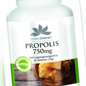 Propolis Tabletten - 750mg - 22,5mg Galangin - 60 Tabletten | Herba Direkt