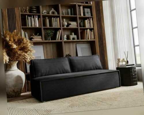Sofa mit schlaffunktion und Bettkasten, Couch, Schlafsofa DUO Stoff Poso