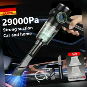 120W Kabellos Handstaubsauger Staubsauger Nass & Trocken Akku Für Auto/büro/haus
