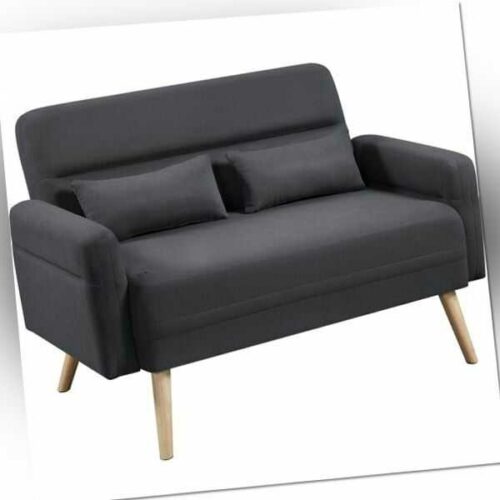 2-sitzer Sofa Modernes Loveseat Clubsofa Kleines Polstersofa mit 2 Lendenkissen