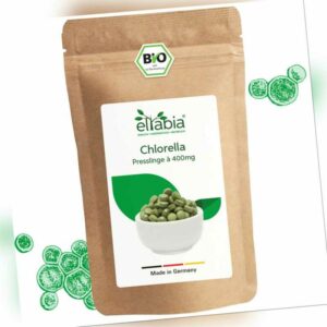 Bio Chlorella Tabletten 400mg Presslinge | Premium Rohkost-Qualität | Vegan