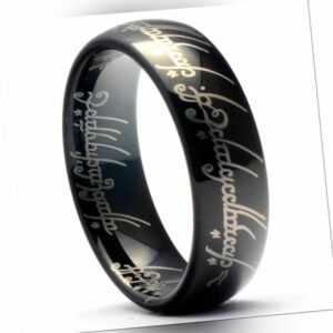 Herr der Ringe - der Eine Ring - Ring der Macht Rings of Power Edelstahl schwarz