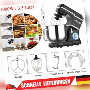 Küchenmaschine Knetmaschine Rührmaschine Rührgerät Teig Edelstahl 1000W Mixer DE