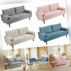 Modern 3-Sitzer Sofa Couch Love Seat Sofa Couch Lounge Armrest mit Pillows DE