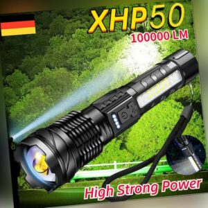 3000 Meter Taktisches Fackel Arbeitslicht 1000000 LM Taschenlampe COB LED USB DE
