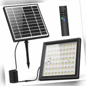 Mustwin Solarlampen Solarleuchte LED Solar Lampen IP65 4500mAh IR-Fernbedienung