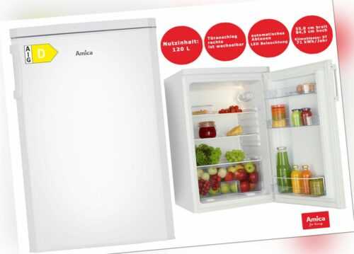 Amica Kühlschrank 120 L Vollraumkühlschrank Weiß EEK: D freistehend