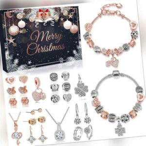 Schmuck Adventskalender 2023 Frauen Mädchen Schmuckkalender 24 Tolle Schmuck