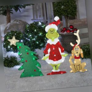 Weihnachten Grinch Kopf Hände Ornamente Party Weihnachtsbaum Kranz Dekorationen-