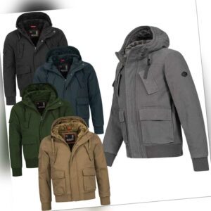 A. Salvarini warme Herren Designer Winter Jacke Teddyfell gefüttert Winterjacke