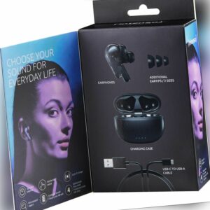 Intenso True Wireless Kopfhörer T300A Bluetooth Buds mit Akku schwarz