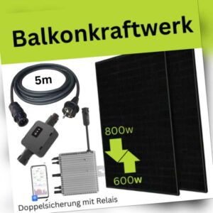 810 W /800 W Balkonkraftwerk Photovoltaik Solaranlage Steckerfertig WIFI Smart