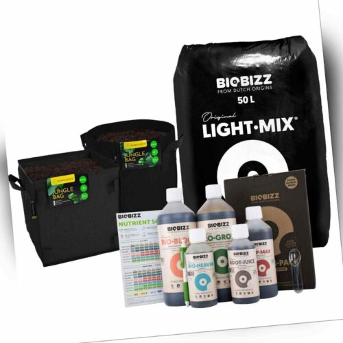 BioBizz LightMix Starters Pack Dünger Set Stofftöpfe Komplettset Grow
