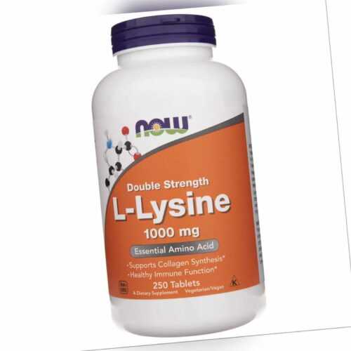 NOW FOODS L-Lysine / L-Lysin 1000 mg 250 Tabletten
