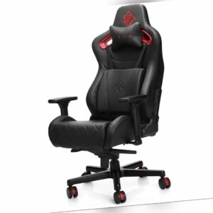 OMEN Citadel Gaming Stuhl, Schreibtischstuhl, höhenverstellbar, schwarz/rot