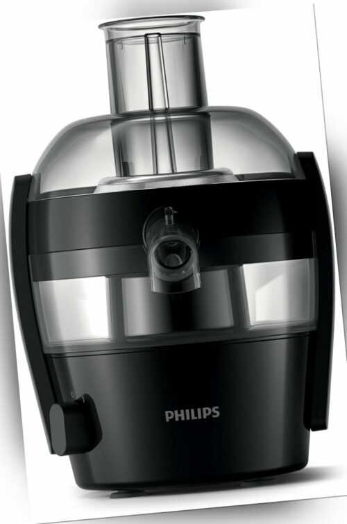 Philips Viva Collection zentrifugal Entsafter, 1.5 L, 500 W, Schwarz (HR1832/00)