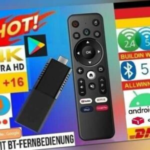 2023 Fire Tv stick Android Box 4K Allwinner (2+16) USB mit Sprachfernbedienung B