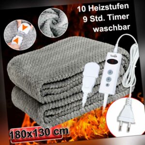 Heizdecke Wärmedecke Elektrisch Wärmeunterbett 10 Heizstufen 9 Timer Waschbar