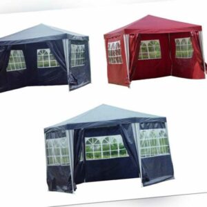 Pavillon PE Gartenzelt 3 x 3 m oder als 6-Eck WASSERDICHT Partyzelt Pavillion